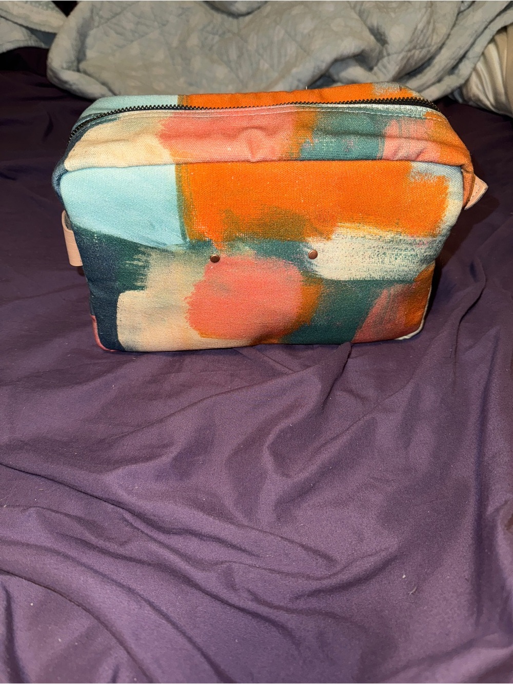 Minted Cream Canvas Toiletry Bag